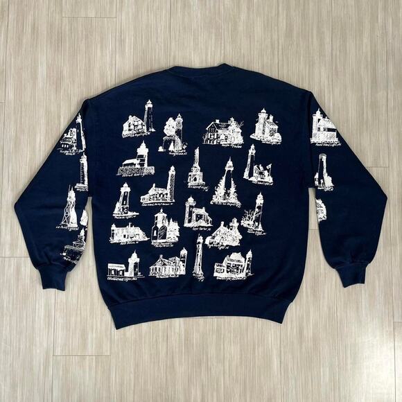 VTG 90S LIGHTHOUSE SWEATSHIRT - Picture 6 of 8